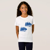 zeilschip nautische oceaanklipper t-shirt (Voorkant volledig)