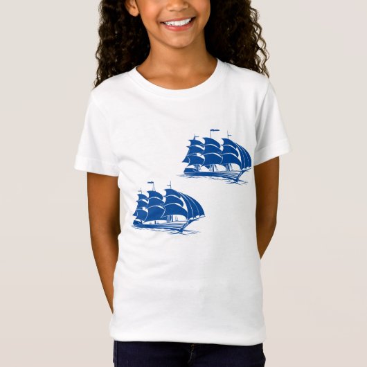 zeilschip nautische oceaanklipper t-shirt (Voorkant)