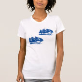 zeilschip nautische oceaanklipper t-shirt (Voorkant)