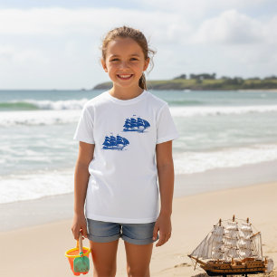  zeilschip nautische oceaanklipper t-shirt