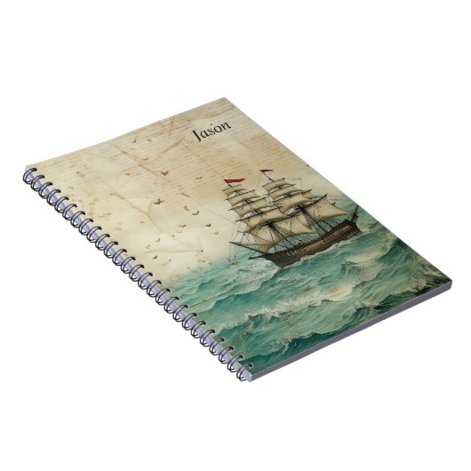  zeilschip notitieboek (Rechterzijde)