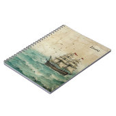  zeilschip notitieboek (Linkerzijde)