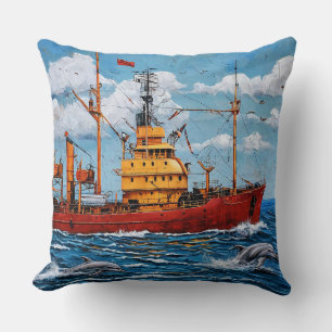 Zeilschip Oceaan Reizen Maritieme Esthetische Deco Kussen