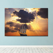 Zeilschip onder de zon-canvaskunst canvas afdruk (Insitu (Houten vloer))