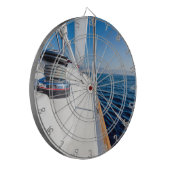 zeilschip op het zee dartbord (Voorkant Links)