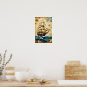 Zeilschip Poster (Keuken)