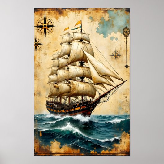 Zeilschip Poster (Voorkant)
