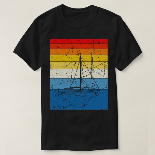Zeilschip Retro Vintage T-shirt (Design voorkant)