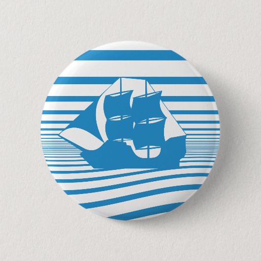 Zeilschip Ronde Button 5,7 Cm (Voorkant)