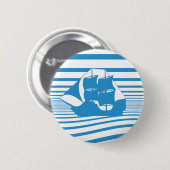 Zeilschip Ronde Button 5,7 Cm (Voorkant /achterkant)