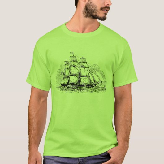 zeilschip t-shirt (Voorkant)