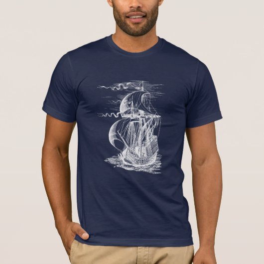 zeilschip t-shirt (Voorkant)