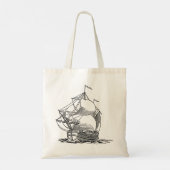 Zeilschip Tote Bag (Achterkant)