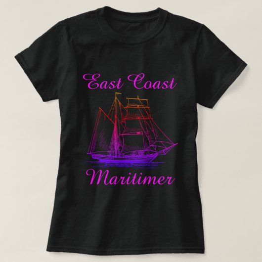 Zeilschip voor de oostkust van Maritimer shirt (Design voorkant)