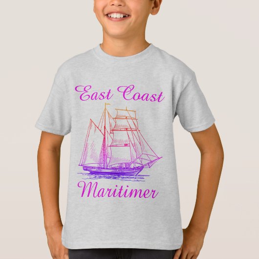 Zeilschip voor de oostkust van Maritimer shirt (Voorkant)