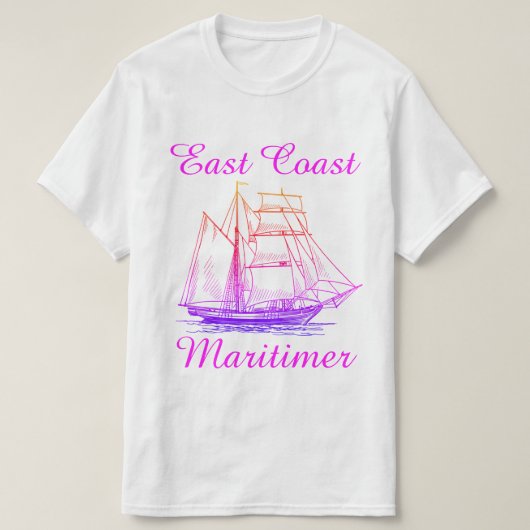 Zeilschip voor de oostkust van Maritimer shirt (Design voorkant)