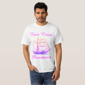 Zeilschip voor de oostkust van Maritimer shirt (Voorkant volledig)