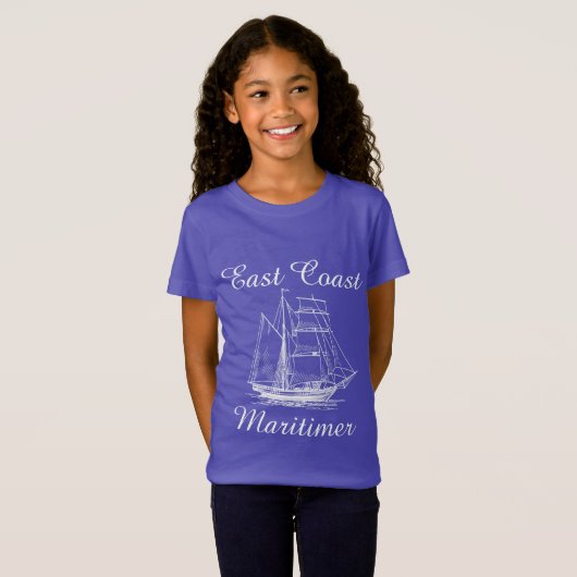 Zeilschip voor de oostkust van Maritimer shirt (Voorkant volledig)