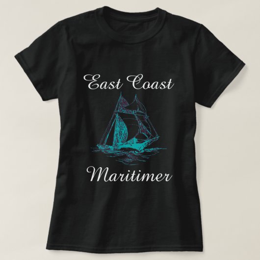 Zeilschip voor de oostkust van Maritimer T-shirt (Design voorkant)