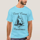 Zeilschip voor de oostkust van Maritimer T-shirt (Voorkant)