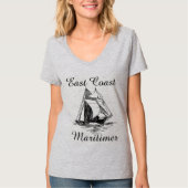 Zeilschip voor de oostkust van Maritimer T-shirt (Voorkant)