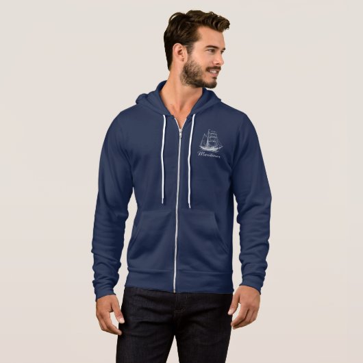 Zeilschip voor de zeevaart hoodie (Voorkant volledig)