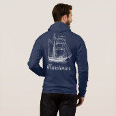 Zeilschip voor de zeevaart hoodie (Achterkant volledig)