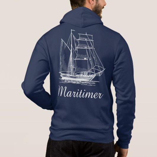 Zeilschip voor de zeevaart hoodie (Achterkant)