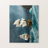 Zeilschip voor zeeen met zeilboot voor volwassenen legpuzzel (Verticaal)
