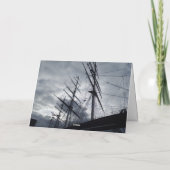 Zeilschip Wenskaart Kaart (Achterkant)