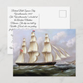 Zeilschip Woolloomooloo 1850 Briefkaart (Voorkant / Achterkant)