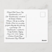 Zeilschip Woolloomooloo 1850 Briefkaart (Achterkant)