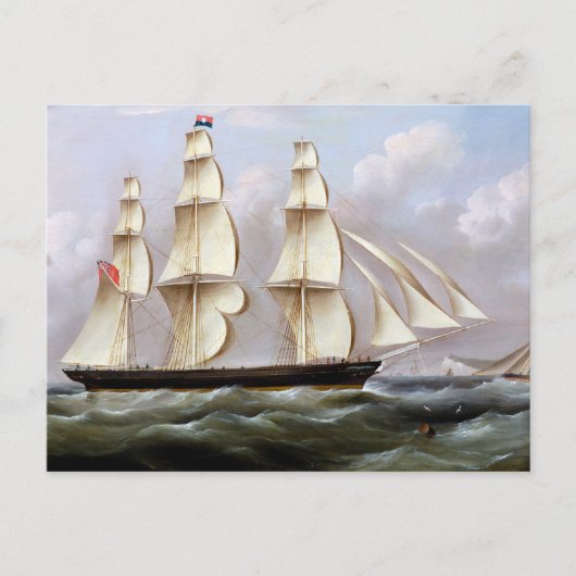 Zeilschip Woolloomooloo 1850 Briefkaart (Voorkant)