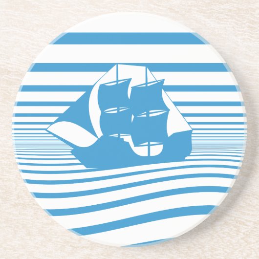 Zeilschip Zandsteen Onderzetter (Voorkant)