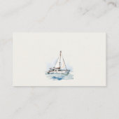 Zeilschip Zeegezicht Weergave Shower Bruidsfeest Informatiekaartje (Achterkant)