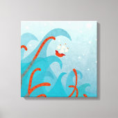 Zeilschip Zeemonster Canvas Afdruk (Voorkant)