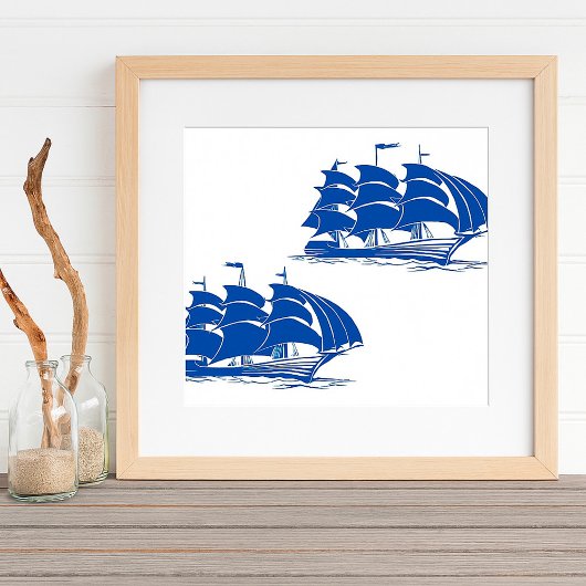 Zeilschip Zeilvaart Oceaan Klipper Poster