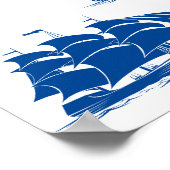 Zeilschip Zeilvaart Oceaan Klipper Poster (Hoek)