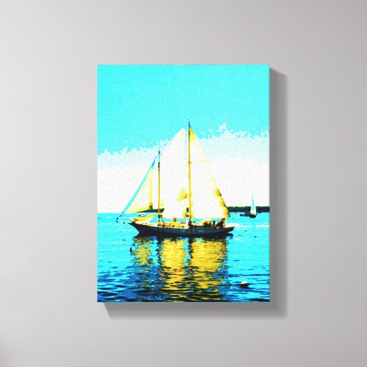 zeilschoener verpakt canvas afdruk (Voorkant)