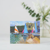 zeilschool calella de palafrugall costa briefkaart (Staand voorkant)