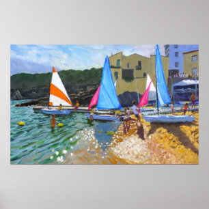 zeilschool calella de palafrugall costa poster