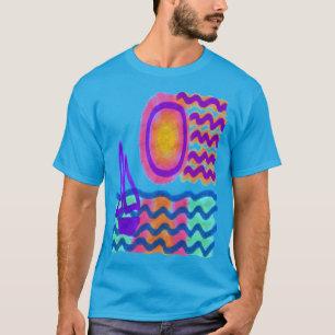 Zeilsport Abstracte Kunst om te dragen T-shirt