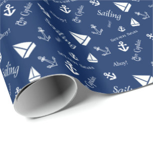 Zeilsport Thema Gift Wrap Inpakpapier Nautilus