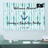 Zeilsport thema vrijgezellenfeest spandoek (Beurs)