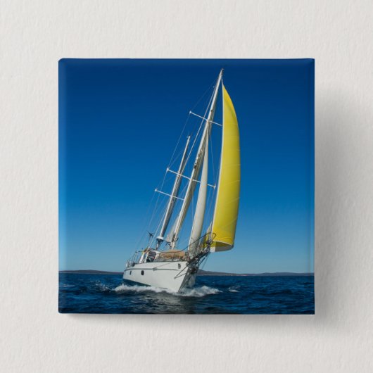zeilsport | Zuid-Australië Vierkante Button 5,1 Cm (Voorkant)