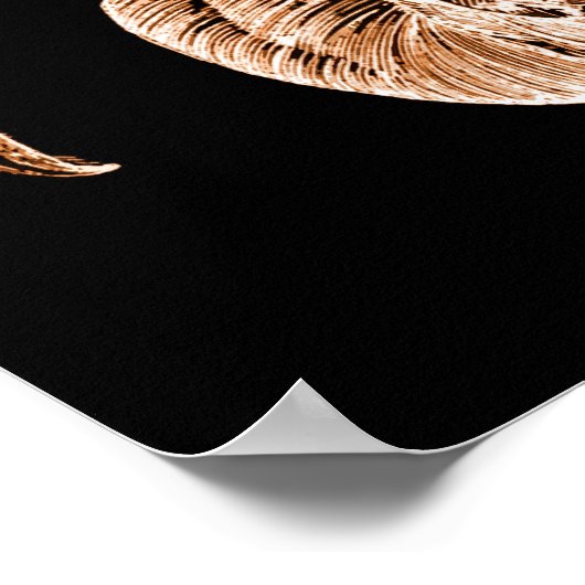 Zeilstrand van de viskust zwarte waterverf poster (Hoek)