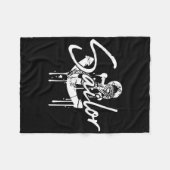 Zeilsymbool Logo Vierkant Zeilboot Schip Kapitein Fleece Deken (Voorkant (Horizontaal))
