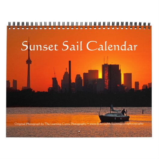 Zeiltocht bij zonsondergang kalender (Hoes)