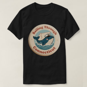 Zeiltocht door Connecticut walvis T-shirt