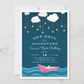 zeiltocht | Uitnodiging voor verjaardagsfeestje vo (Voorkant)